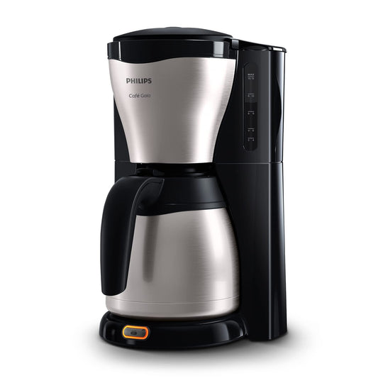 Philips Filterkaffeemaschine mit Edelstahl-Thermoskanne, 1,3L, Schwarz
